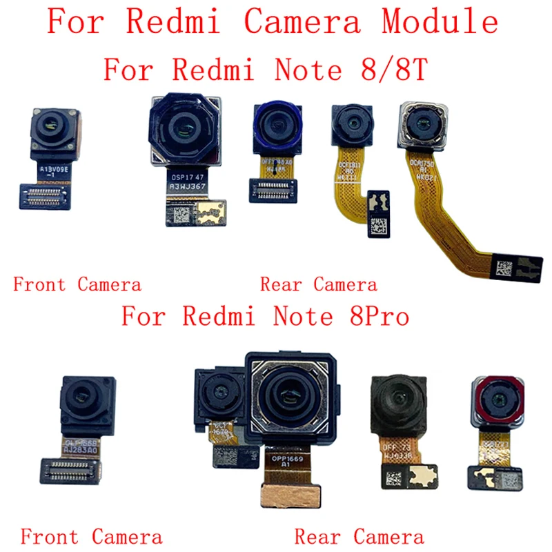 

Back Rear Front Camera Flex Cable For Xiaomi Redmi Note 8 8T 8Pro Main Big Small Camera Module Repair Replacement Parts