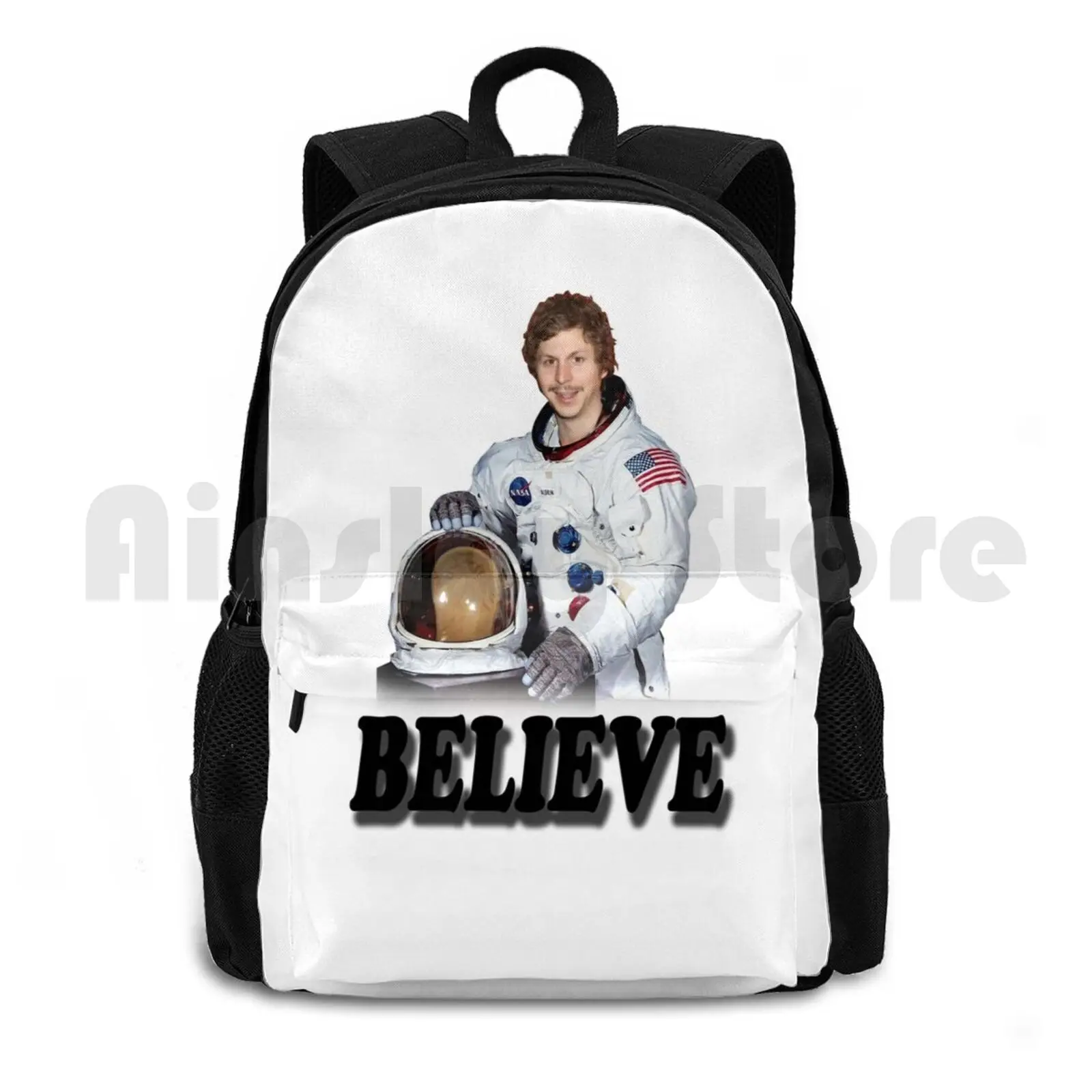 

Michael Cera Believes In You Outdoor Hiking Backpack Riding Climbing Sports Bag Michael Cera Superbad Juno Indie Hipster