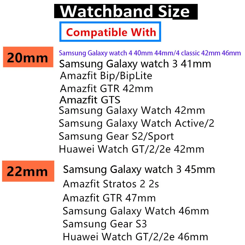 20mm/22mm band For Samsung Galaxy Watch 6/5/4/classic/3/active 2 45mm/42mm/44mm Nylon Bracelet Huawei watch GT 2 2e 3 pro strap