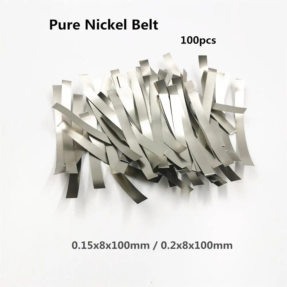 

100pcs/lot Quality Low Resistance 99.96% Pure Nickel Strip For Spot Welder 18650 Lithium Battery Spot Welding Machine