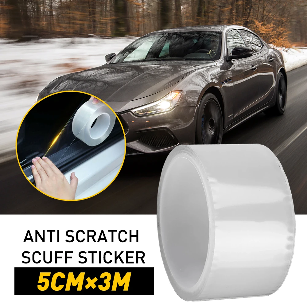 Car Transparent Protector Film Self-Adhesive Auto Door Side Anti Collision Sticker Nano Tape For VW Golf 4 5 Passat B6 B7 B8 CC