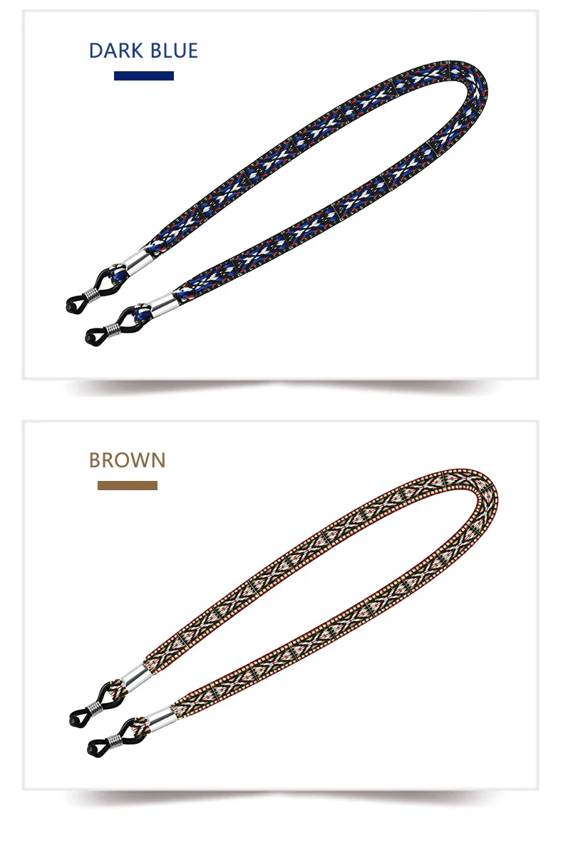 Brillenschnurketten, modische Brillengurte, Brillenband, Haltschnur, mehrfarbiges Sonnenbrillenband für Damen und Herren – Detail 9
