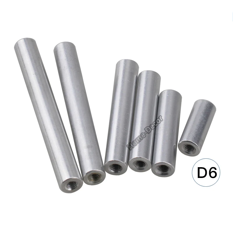 10pcs OD4mm M2.5 Aluminium Alloy Hollow Tube Column Spacers Tubing Wing Connecting Rod for RC Toy Aircraf Model #Natural