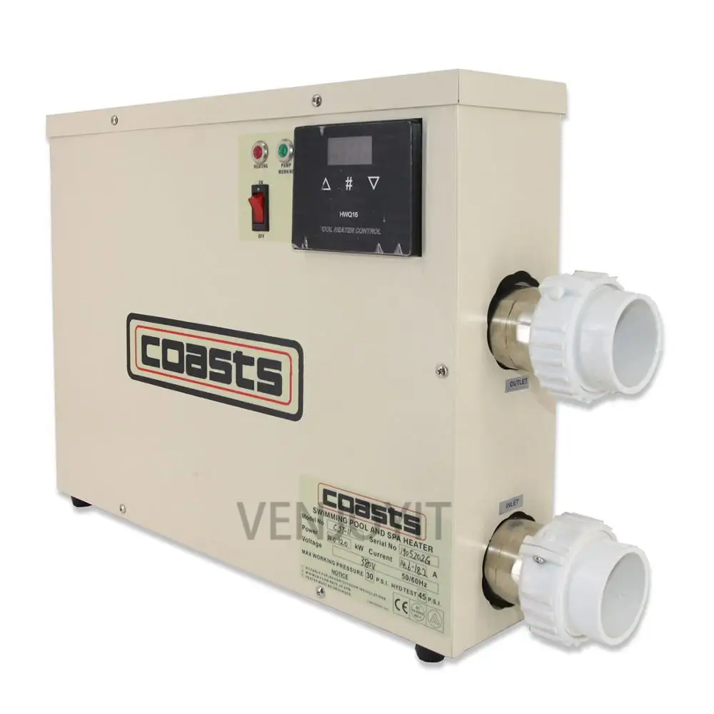 Imagem -04 - Aquecedor de Água para Piscina & Bathtube Termostato 220v 380v Brandnew 15kw
