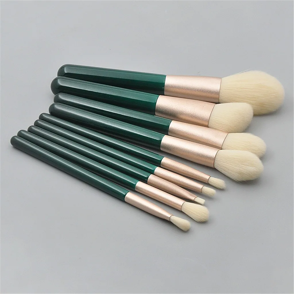 Diamantgroen 9-delige make-upborstel Foundation Brush Poederborstels voor oogschaduw Blush Brush Cosmetica Make-up gereedschap