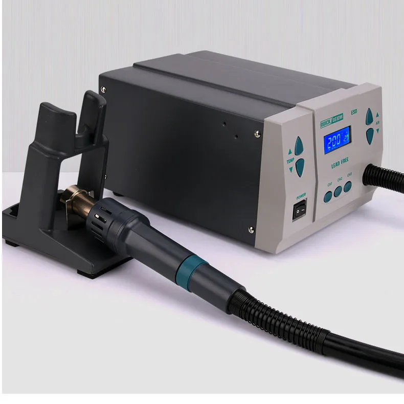 QUICK 861DW hot air gun welding table digital display lead-free mobile phone repair soldering iron high-frequency power