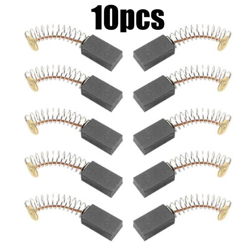 10Pcs Carbon Brush 6*12*17mm 10pcs/set For charcoal electric motor Drill Chain Saw Garden Tool Parts Thick Copper Wire