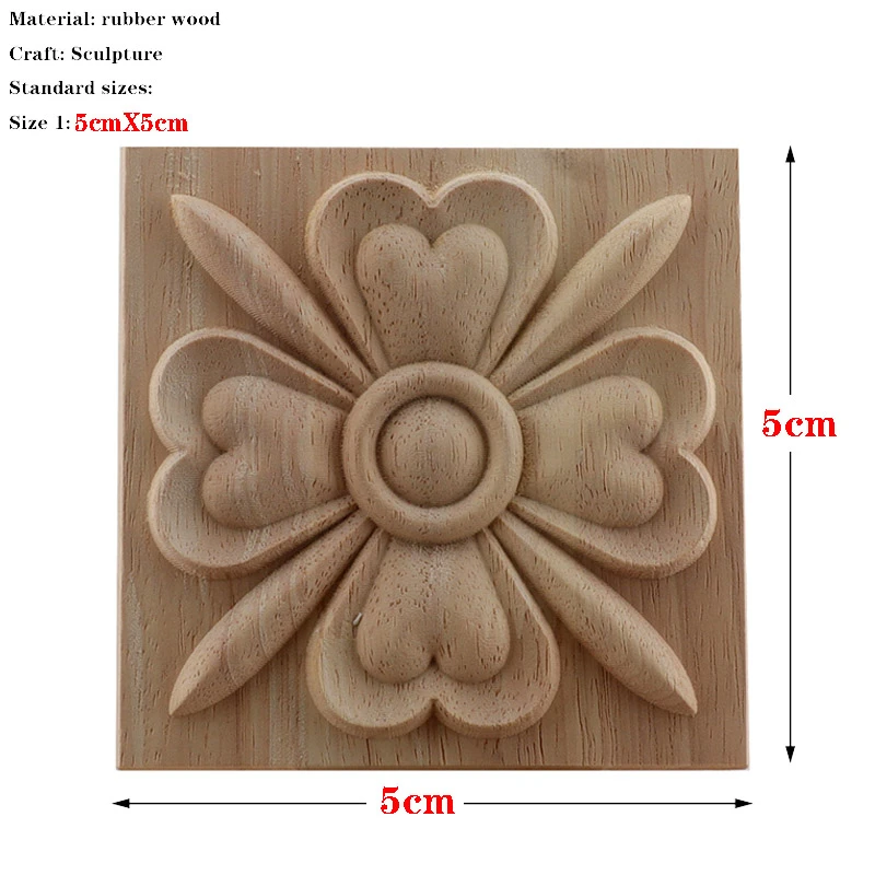 RUNBAZEF Europese Gesneden Ongeverfd Retro Lijstwerk Hout Applique Houten Sticker Lange Ovale Rubber Meubelen Muren Hot Koop NIEUW