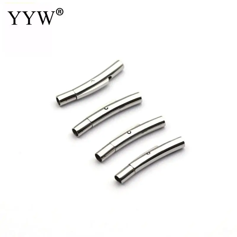 Stainless Steel Bayonet Clasps For Jewelry Making 2mm 3mm 4mm 5mm 6mm 8mm Push Lock Lace Buckle Leather Cord Bracelet Clasp