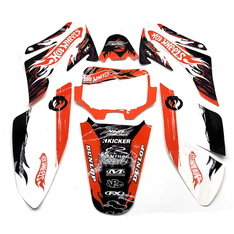 CRF 70 GRAPHICS KIT CRF70 DECO DECALS STICKERS DIRT PIT BIKE SENGE Motocross Kayo BSE Use