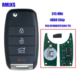 For Kia Optima 2014 2015 Remote Key Fob FCC ID: NYODD4TX1306-TFL P/N: 95430-2T560 315MHz