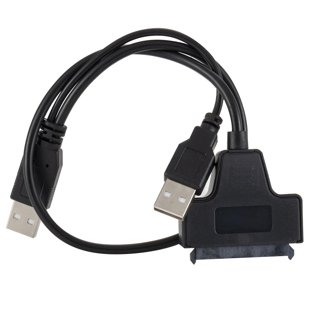 Grwibeou USB to Sata USB 2.0, SATA SSD 및 HDD 어댑터, USB 2.0 전원 공급 장치, 7 + 15 핀 SATA 하드 드라이브 케이블 어댑터, 2.5 인치 HDD