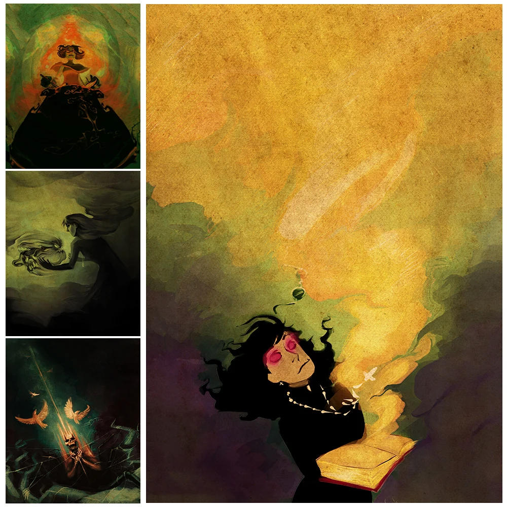 Exorcist Witchcraft Art Prints Vintage Abstract Wall Art Canvas Painting Ghost And Lord Of Hell Poster And Prints Home Decor