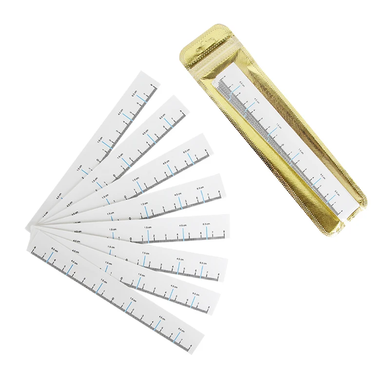 25pcs Disposable Eyebrow Ruler Sticker Microblading Eyebrow Stencil Brow Measuring Tools Permanent Makeup Supply PMU Accessories