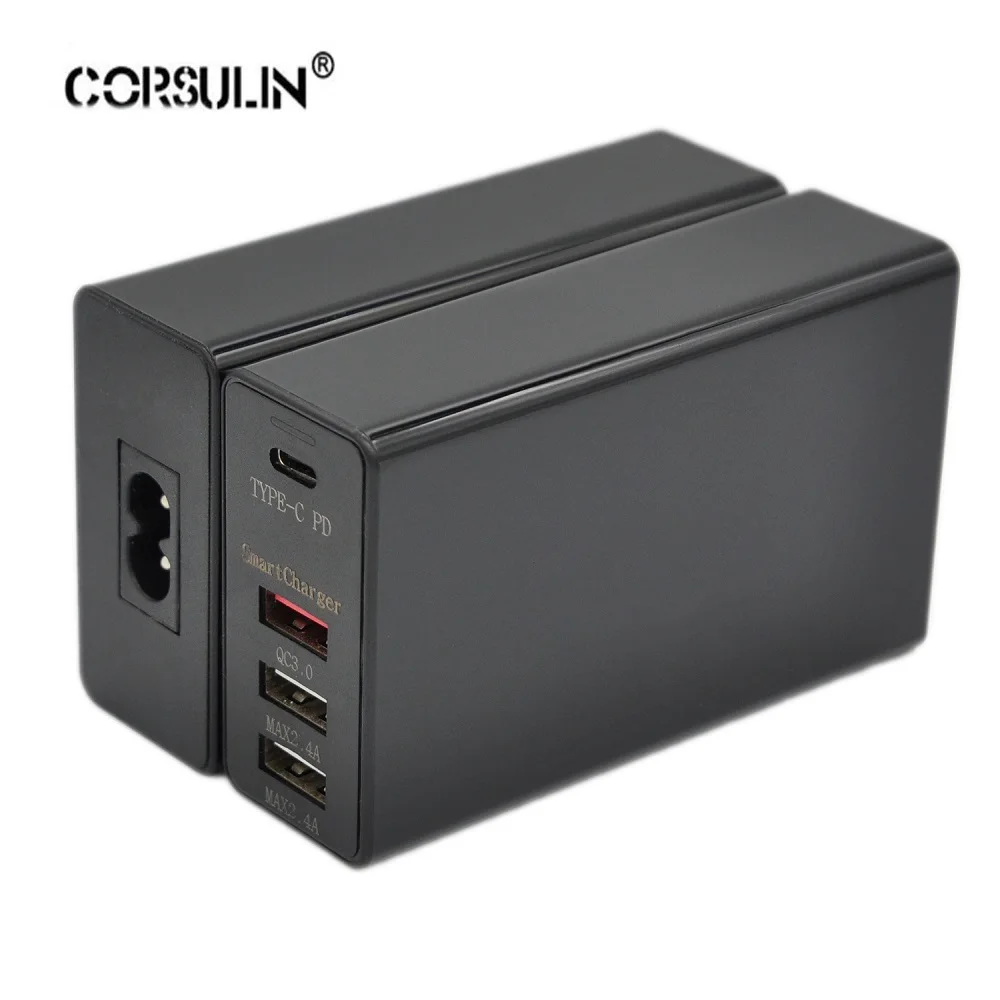 

Corsunlin GaN Charger 100W USB Type C PD Fast Charger With Quick Charge 4.0 3.0 USB Phone Charger For MacBook Laptop Smartphone