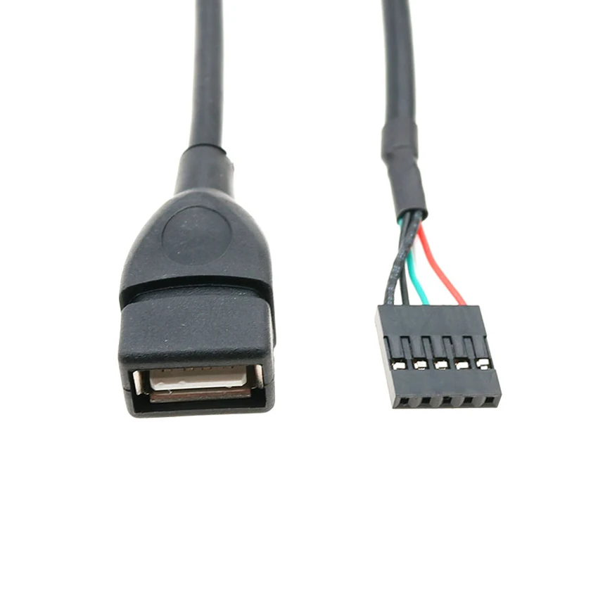 1pcs 30cm USB 2.0 A Female to Dupont 5 Pin Female Header Motherboard Adapter Cable