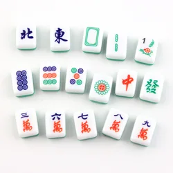 16Pcs Kawaii Resin Mahjong Chinese Style Miniature Cabochon Art Supply DIY Earring Craft Decoration Homemade Gift Phone Deco