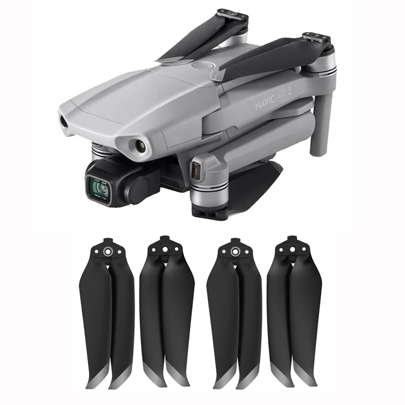 2 пар/компл. 7238F Quick Release Propeller низкая Шум лезвия для DJI Mavic Air 2 Аксессуары для дрона