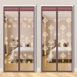 New Summer Magnetic Screen Door Curtain Anti-Mosquito Net Fly Insect Screen Mesh Automatic Closing Kitchen Door Curtain Custom
