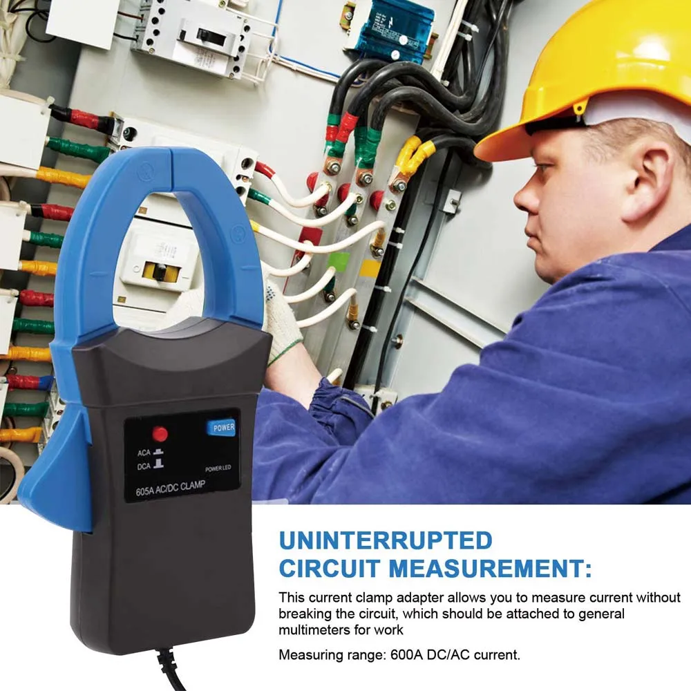 BTMETER-medidor de abrazadera de 600A, adaptador de amperios de sonda de corriente AC/DC para trabajar con multímetros digitales, BT-605A