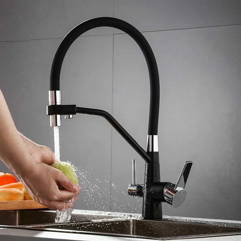 Kitchen Faucet Mixer Faucet Pull out Side Sprayer Dual Spout Sink Faucet Stream Sprayer Nozzle Deck Mounted Kitchen Sink Tap