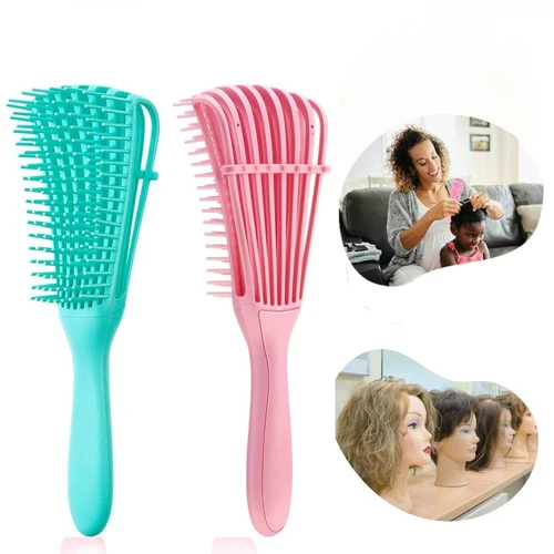 Cepillo para desenredar el cabello, peine para masaje del cuero cabelludo, cepillo para desenredar para pelo rizado, cepillo para desenredar, salón para mujeres y hombres