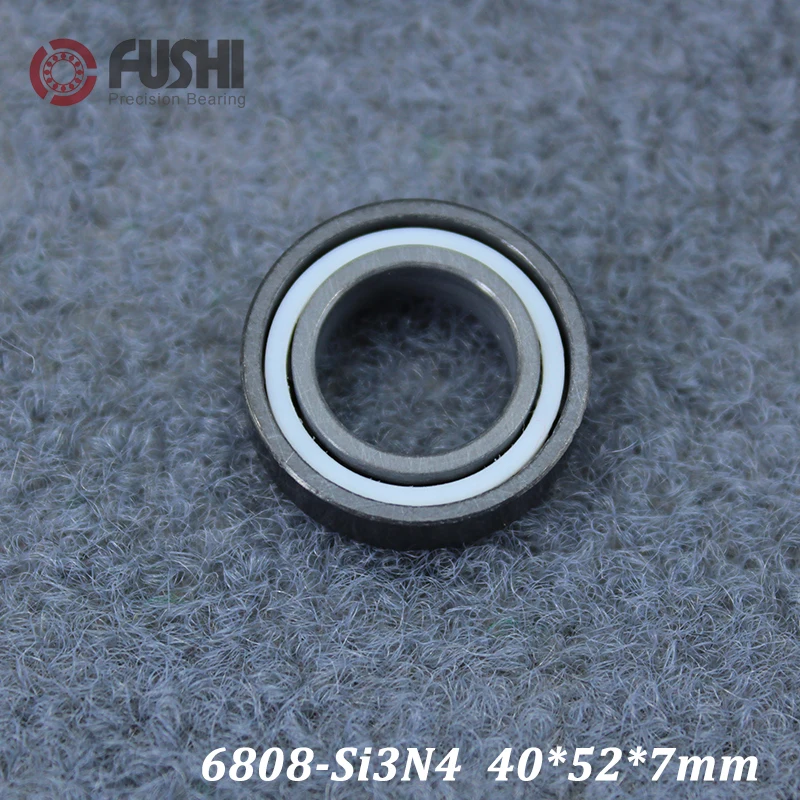 

6808 Full Ceramic Bearing ( 1 PC ) 40*52*7 mm Si3N4 Material 6808CE All Silicon Nitride Ceramic 6808 Ball Bearings