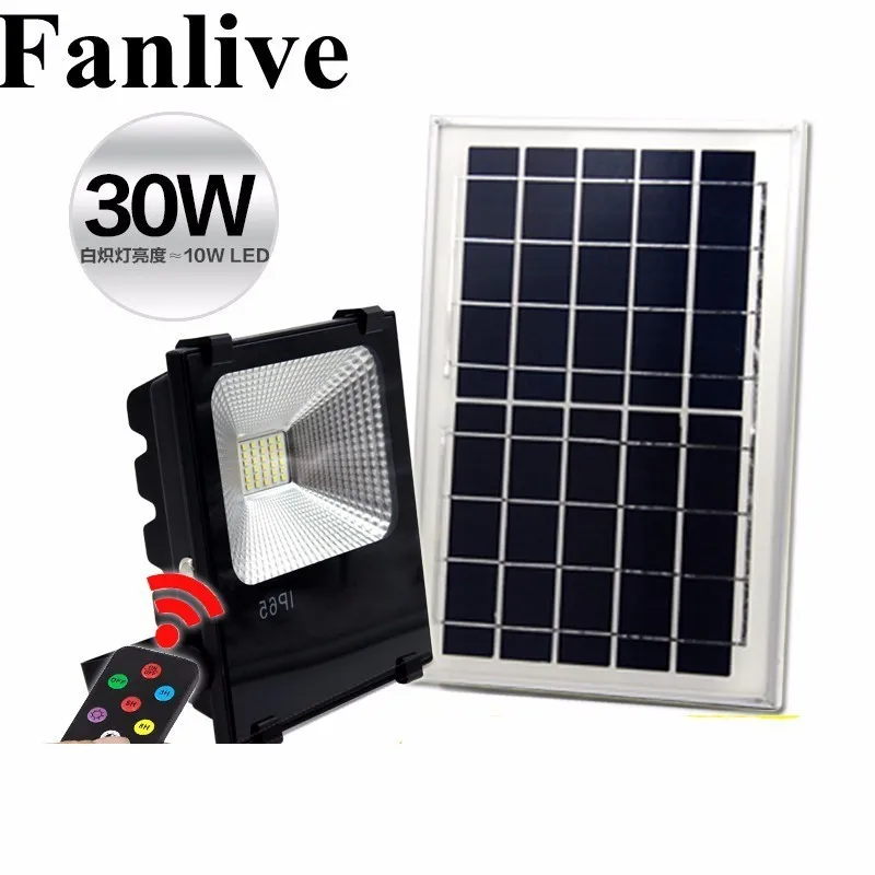 4PCS 30W/50W/100W Foco LED Exterior Solar Lamp Waterproof With Remote Control Flood Light Aluminum For Outdoor Garden Garage