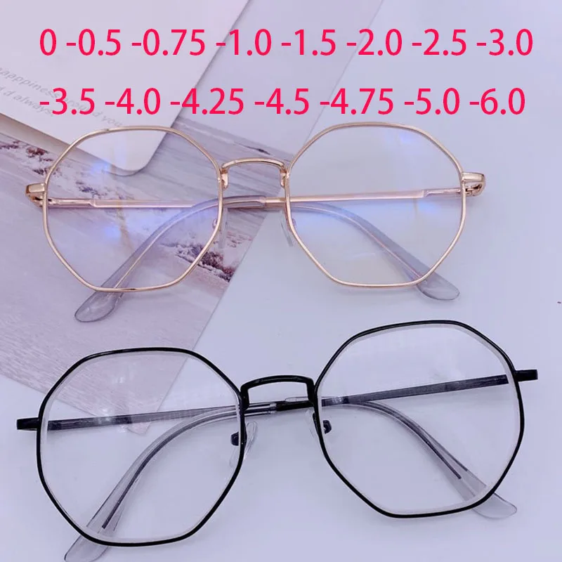 

Regular Polygon Women Men Glasses Lady Myopia 1.56 Aspherical Green Coated Eyewear -0.5 -1.0 -1.5 -2.0 -2.5 -3.0 -3.5 To -6.0