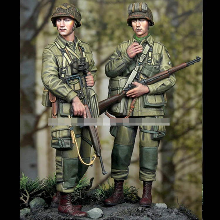 1/35 US 101st Airborne Set #2, Resin Model Soldier, GK, World War II military theme, Unassembled and unpainted kit