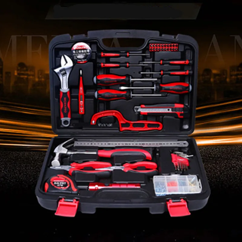 50PCS Tool Household Set Hardware Toolbox Multifunctional Electrician Woodworking Manual Maintenance Combination