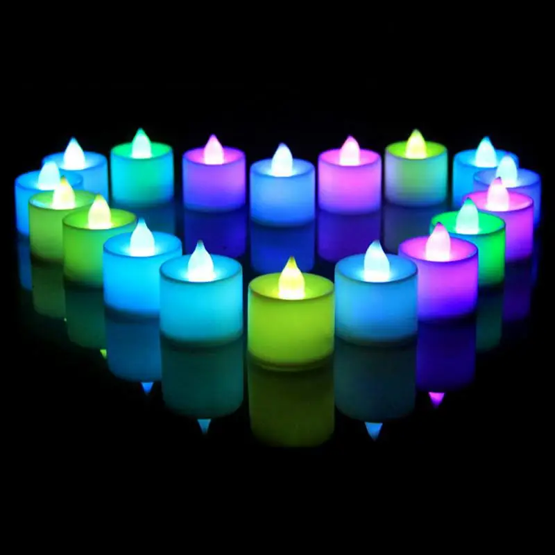 1Pc Flameless Battery Operated Smokeless LED Tea Light Candles Flameless Flickering Decor Home Wedding Birthday Party Decoration