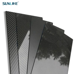 500X500 mm 3K Carbon Fiber Plate Panel Sheets Board Thickness 3 4 5 6 mm Fiberic High Composite Hardness Material For RC Model