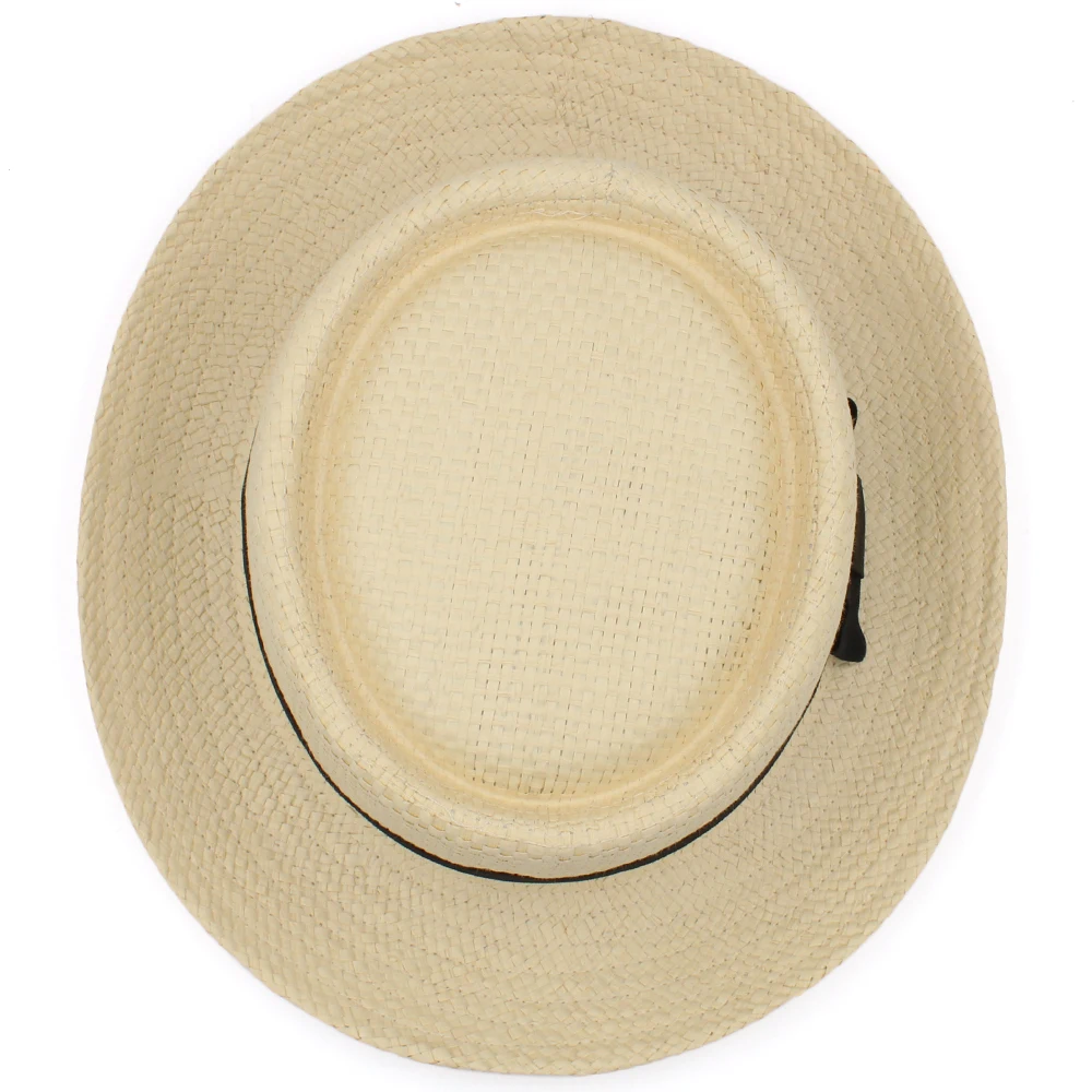 Larger Size US 7 1/2 UK XL Men Women Classical Straw Pork Pie Hats Fedora Sunhats Trilby Caps Summer Boater Beach Travel Party