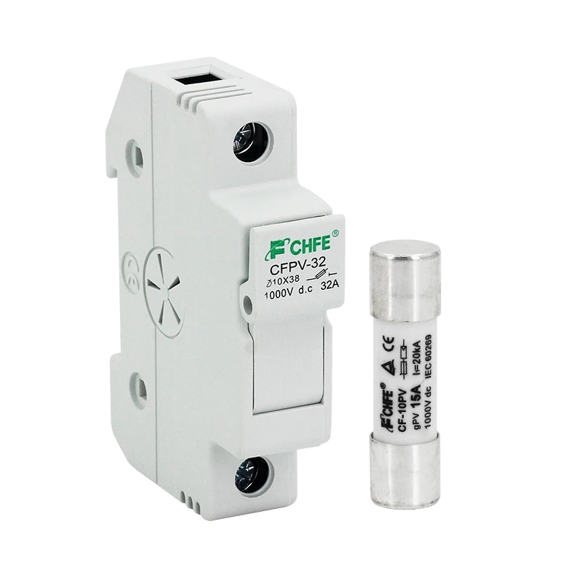 Photovoltaic Fuses 1000V DC Fuse Holder 10x38 GPV PV Solar Fuse System Protection Electrical Equipment Supplies Home Improvement