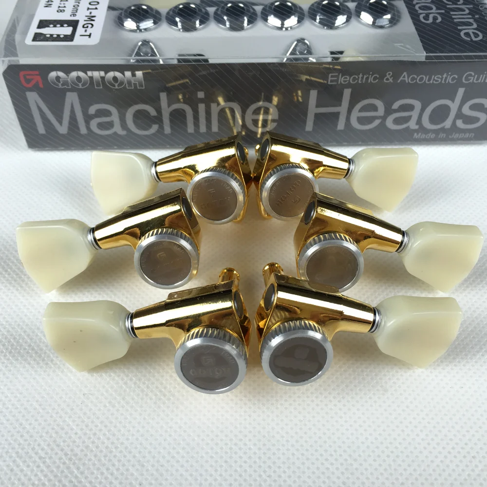 Original GOTOH SG301 MG-T Electric Guitar Locking Machine Heads Tuners ( Chrome Black Gold Silver ) Tuning Peg MADE IN JAPAN