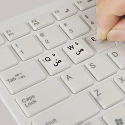 Autocollants de remplacement pour clavier arabe, autocollants avec lettrage, pour ordinateur portable, clavier de bureau