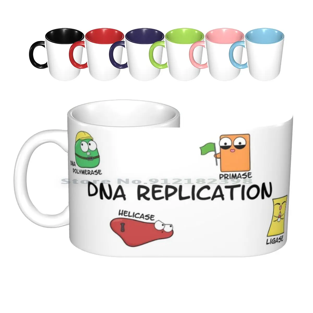 Dna Replication Players Ceramic Mugs Coffee Cups Milk Tea Mug Amoeba Sisters Amoebasisters Dna Science Biology Biochemistry