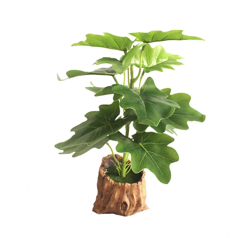 1pc Green Artificial Potted Plant Lifelike Plastic Plant Fashion Fake Potted Plant Table Ornament Festival Party Home Decoration