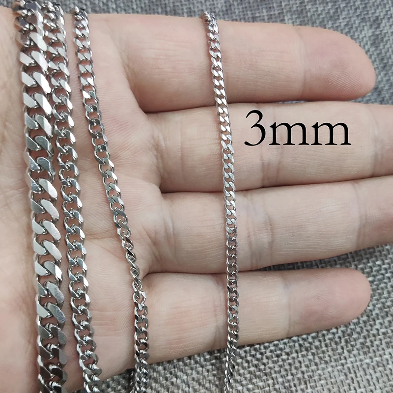 10 Meter Edelstahl-Kubaner-Gliederkette für Männer und Frauen, Großpackung Curb-Kette, Gold PVD-Rolle für Halsketten, Armbänder und Schmuckherstellung – Detail 6