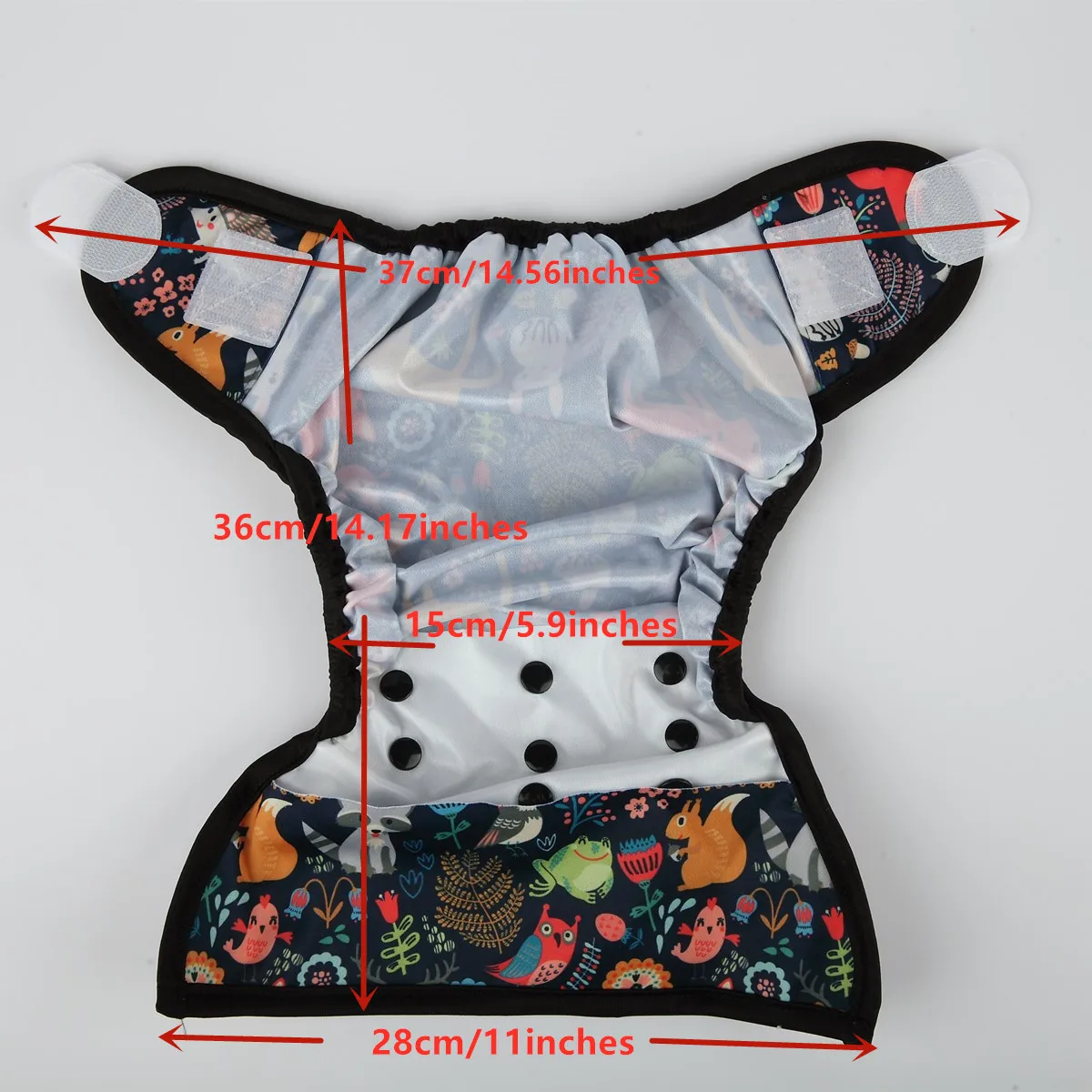 [Sigzagor] 1 OS One Size Baby Cloth Diaper Cover Nappy Hook and Loop Double Gusset NO POCKET 3-15kg