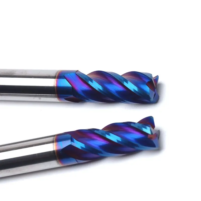 1 قطعة HRC65 4 المزامير 1 مللي متر ~ 8 مللي متر جولة الأنف الثور مطحنة الصلبة كربيد endmill CNC الطحن القاطع التنغستن الصلب نهاية millC بت التوجيه