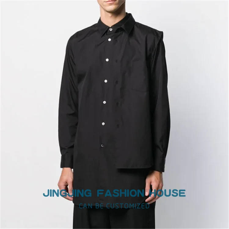 

S-6XL!!2020 New Japanese trend men's loose long-sleeved shirt spring and summer vacation two hair stylist youth shirts