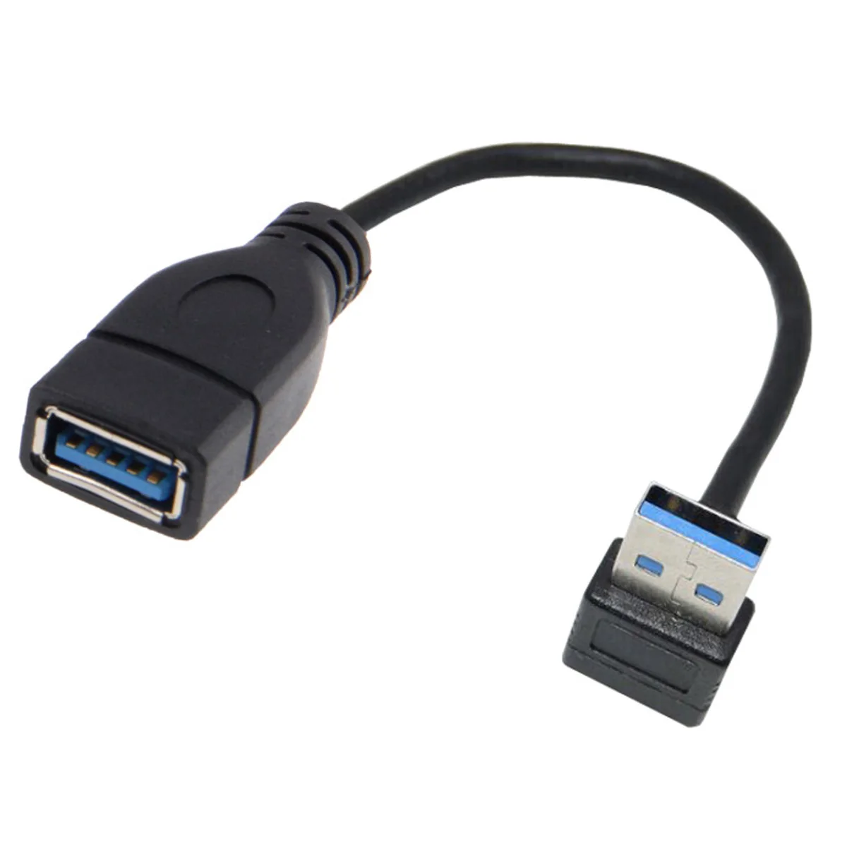 Cablecc 90 градусов USB 3,0 Тип-«Папа-папа» USB 3,0 Тип-Женский удлинитель 20 см 5 Гбит/с