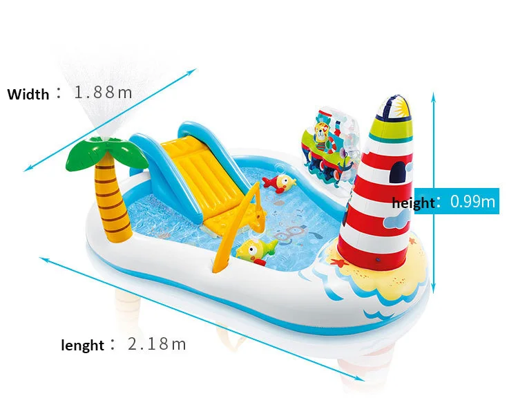 Summer Children's Water Slide Inflatables For Kids Backyard Water Park Children's Slide Fun Lawn Water Slides Pools For Outdoor