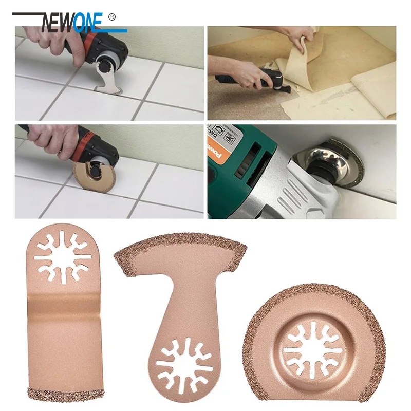 NEWONE 3pcs Oscillating Segment Multifunction Tool Carbide Saw Blade, Oscillating Multi tool Set, Carbide Oscillating Saw Blades