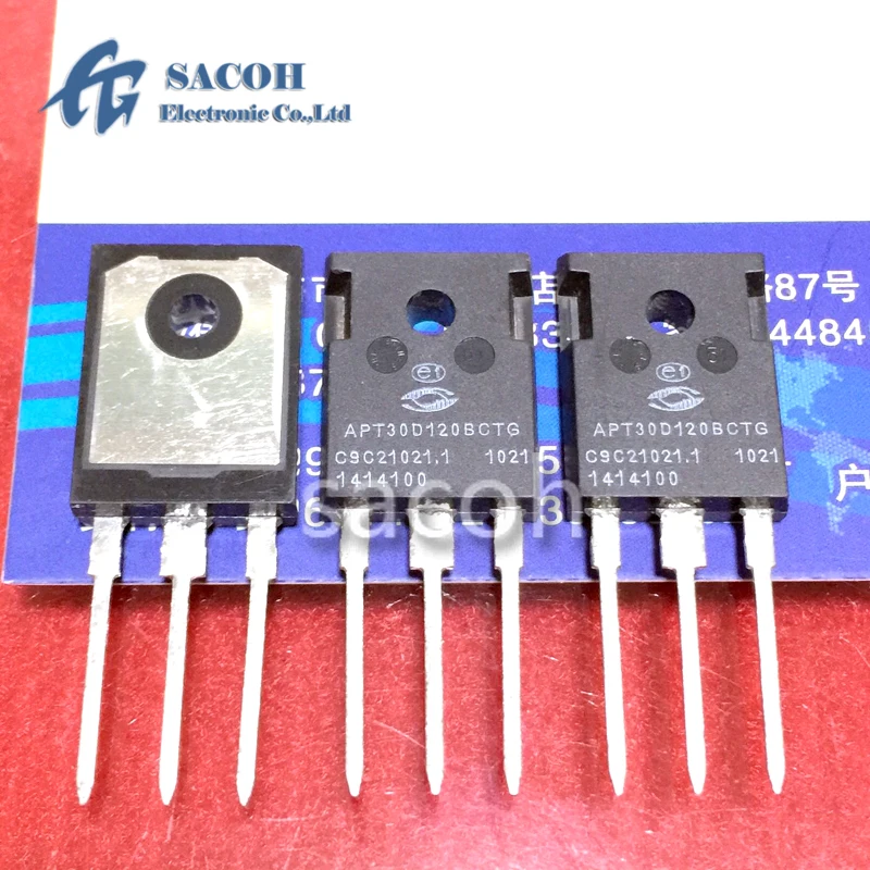 

New Original 10Pcs/Lot APT30D120BCTG APT30D120BCT 30D120BCT OR APT30DQ120BCTG APT30D120 TO-247 30A 1200V Fast Recovery Diode