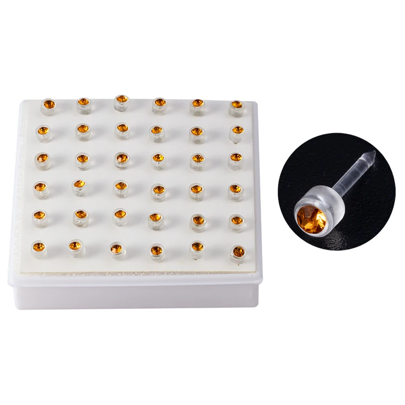 1 Box 4mm Top CZ Round Studs Earrings Hypoallergenic Earrings Trendy Accessory Piercing Jewellery Earing Crystal Earrings