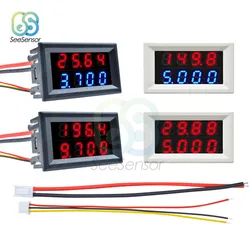 Mini LED Dual Digital Voltmeter Ammeter DC 100V 200V 10A Voltage Current Meter Tester Volt Amp Monitor Detector 4 Bit 5 Wires