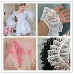 Soft Embroidery Ladies Girls Clothes Skirt Lace Fabric DIY Collar Cuffs Fluffy Hem Home Textile Curtain Decoration Accessories